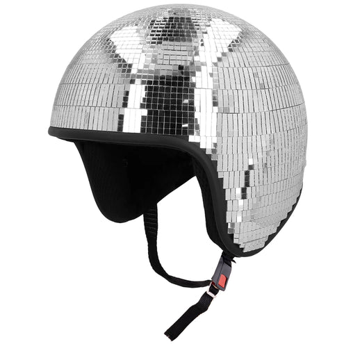 Funny Fashion Helm met spiegeltjes Disco bal