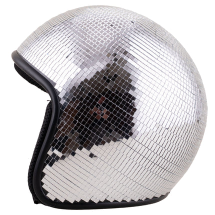 Funny Fashion Helm met spiegeltjes Disco bal