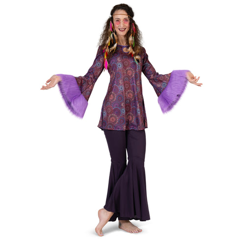 Funny Fashion Hippie jurkje paars psychedelisch