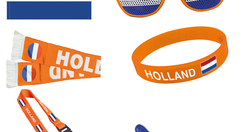Funny Fashion Holland supporter pakket | Complete fan set met sjaal, vlag en meer