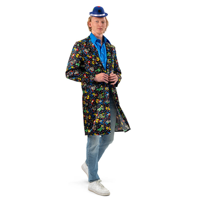 Funny Fashion Jas met clowntjes heren