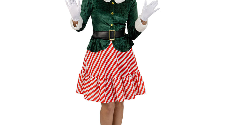 Funny Fashion Kerstman Elf hulpje jurk dames