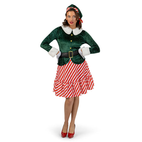 Funny Fashion Kerstman Elf hulpje jurk dames