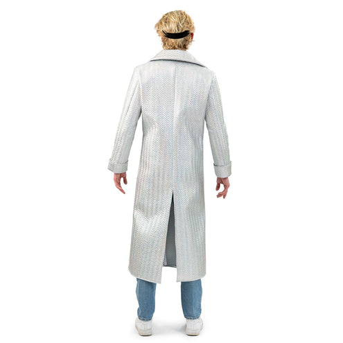 Funny Fashion Lange Zilveren jas heren Burning Man