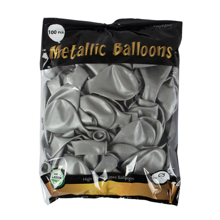 Funny Fashion Metallic zilveren ballonnen
