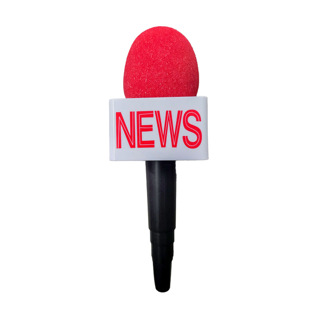 Funny Fashion Microfoon nieuws / news rood