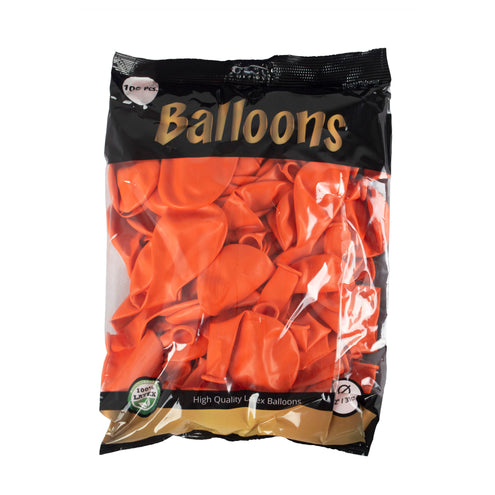 Funny Fashion Oranje latex ballonnen 100st.