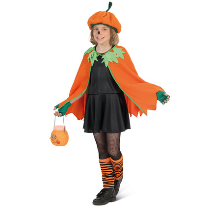 Funny Fashion Pompoen cape voor kinderen