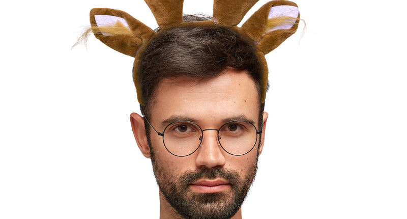 Funny Fashion Rendier haarband bruin kerst