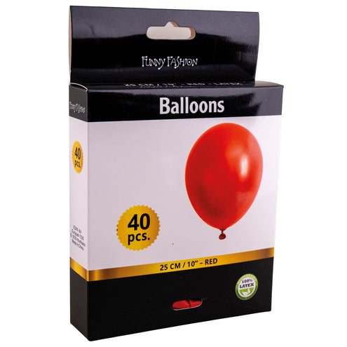 Funny Fashion Rode latex ballonnen 40st.