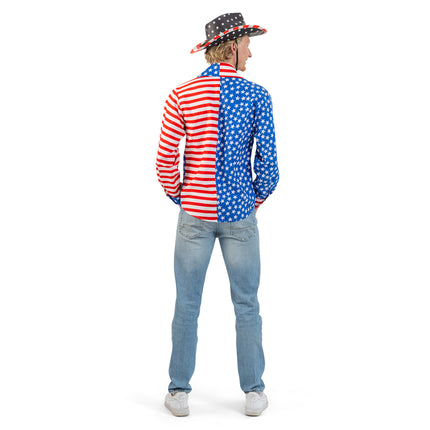 Funny Fashion Shirt Amerika vlag heren
