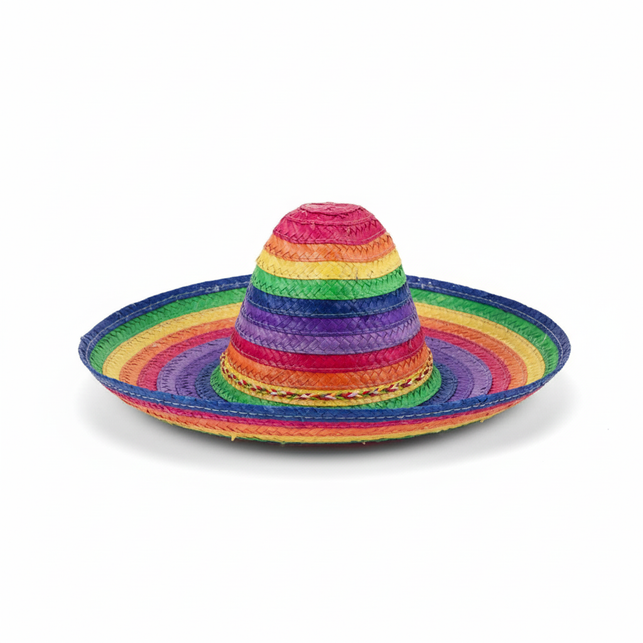Funny Fashion Sombrero regenboogkleuren