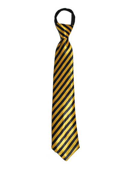 Funny Fashion Stropdas geel zwart gestreept