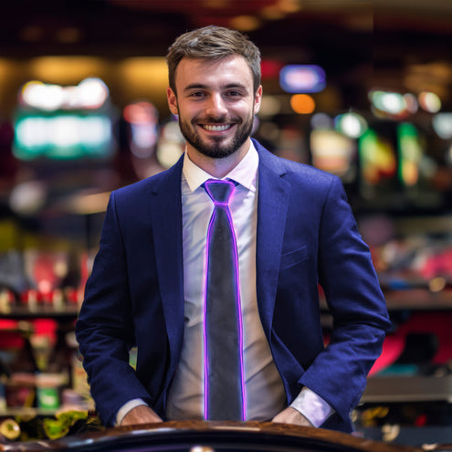 Funny Fashion Stropdas met licht paars