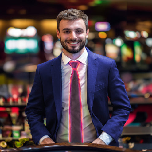 Funny Fashion Stropdas met licht roze