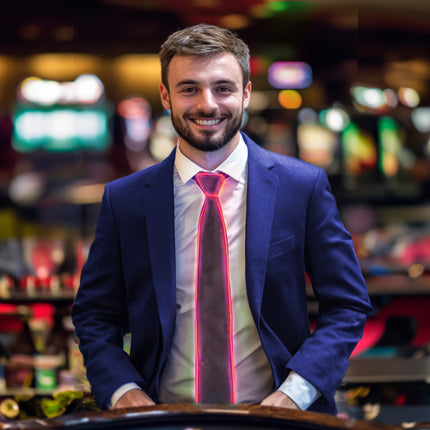 Funny Fashion Stropdas met licht roze