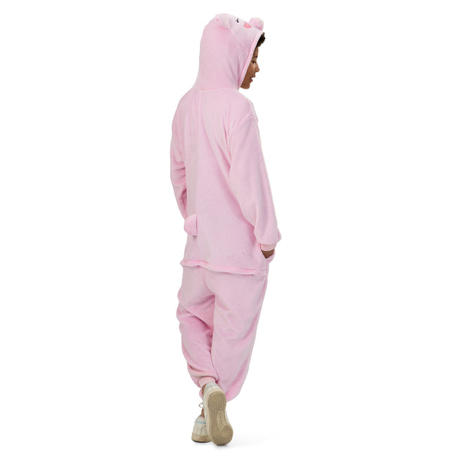 Funny Fashion Varkens pak onesie volwassenen Piggie