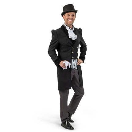 Funny Fashion Victoriaanse kostuum zwart/wit heren