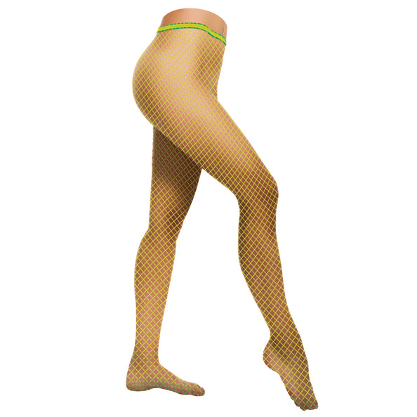 Funny Fashion Visnet panty Sara in neon groen