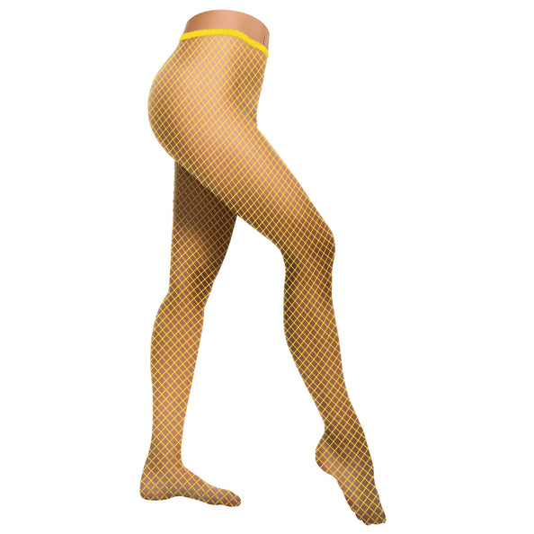 Funny Fashion Visnet panty Sara neon geel