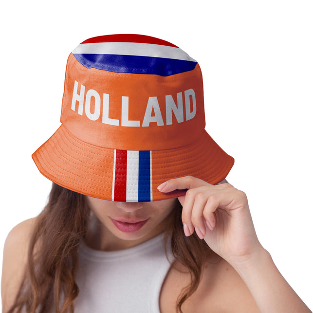Funny Fashion Vissershoedje 'Holland' oranje
