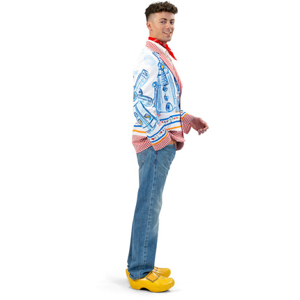 Funny Fashion Volendamse jas Delfts blauw heren