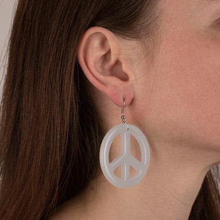 Funny Fashion Witte hippie oorbellen