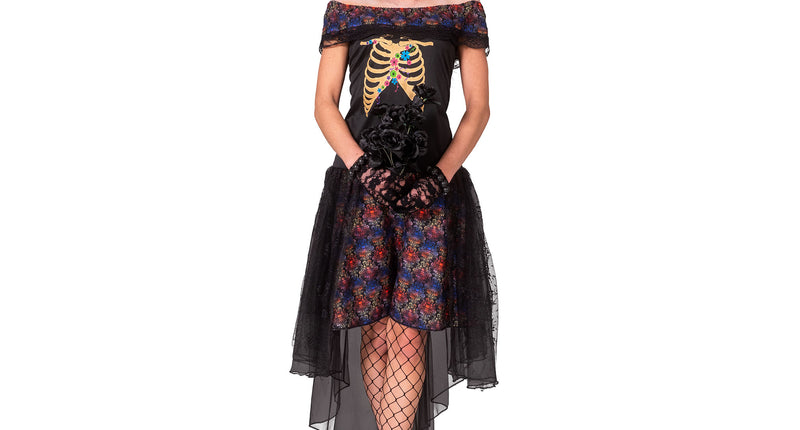 Funny Fashion Zombie zwarte bruid  Naomi