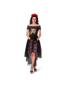 Funny Fashion Zombie zwarte bruid  Naomi