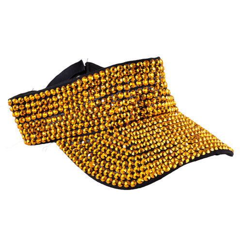 Funny Fashion Zonneklep met strass goud