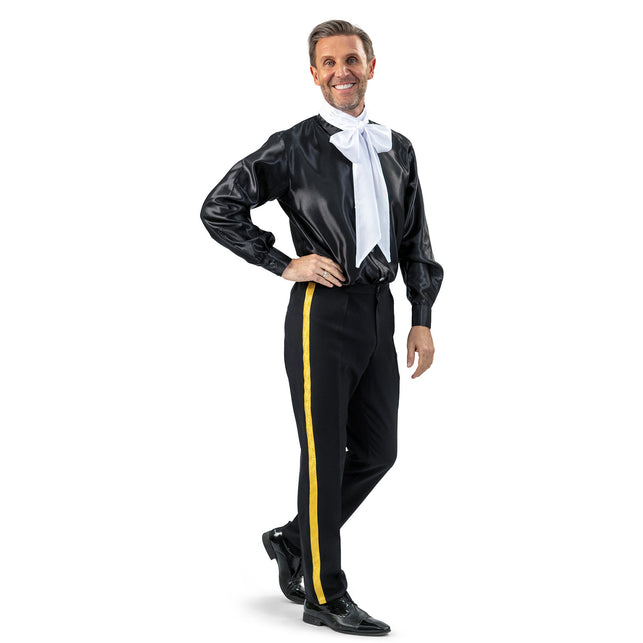 Funny Fashion Zwarte broek met gouden bies