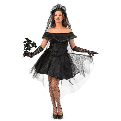 Funny Fashion Zwarte weduwe pak dames