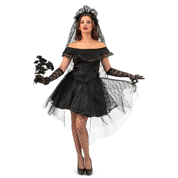 Funny Fashion Zwarte weduwe pak dames