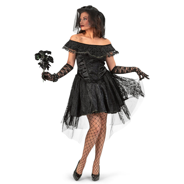 Funny Fashion Zwarte weduwe pak dames