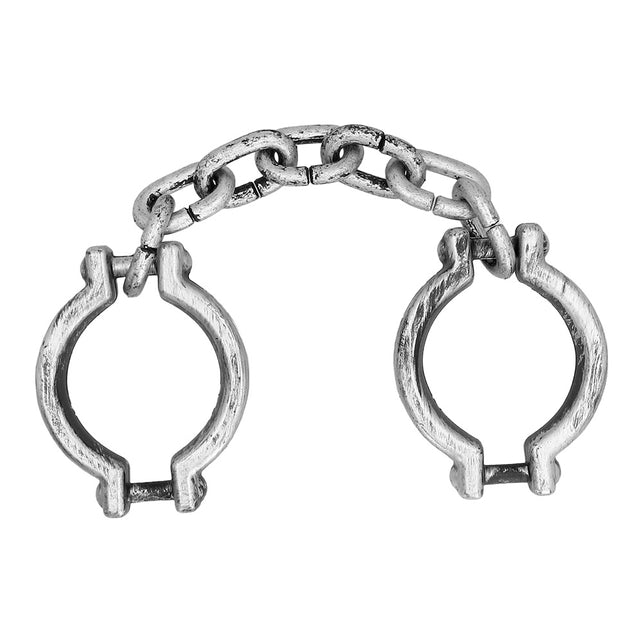 Handboeien Chainfall detail van de ronde boeien met scharnierpin en gebogen ketting