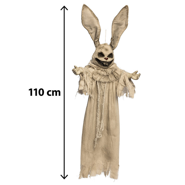 Hell bunny hangdecoratie van 110 cm hoog, van oorpunten tot gerafelde zoom