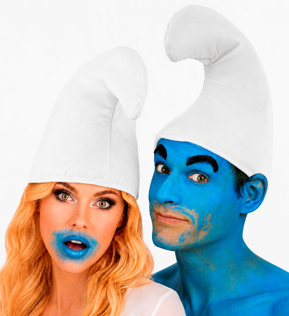 Hoed dwerg wit als duo-outfit voor dames en heren op een verkleedfeest