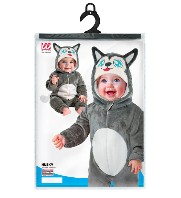 Husky pak pluche in de verpakking met kindermaten 80, 98 en 104 cm