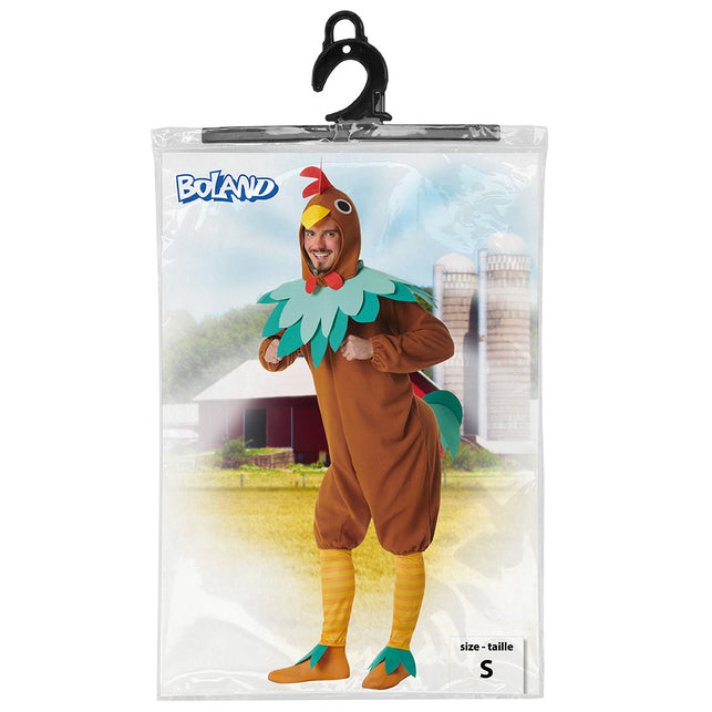 Kostuum El pollo loco kip in de Boland-verpakking met hanger, maat S