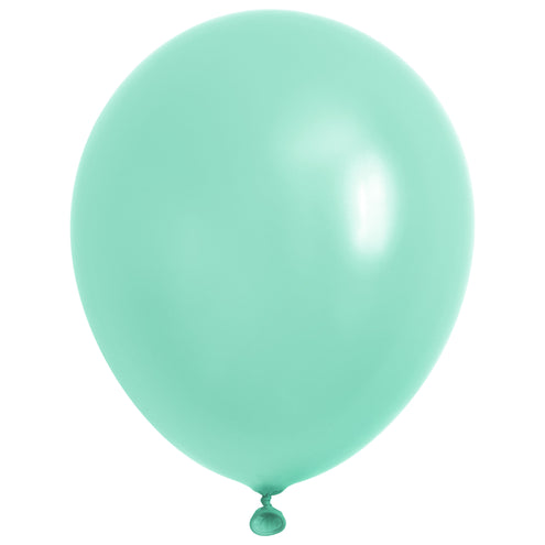 Macaron ballon Tiffany blauw van latex in blauwgroene pasteltint met lichte glans, voor bruiloft of babyshower