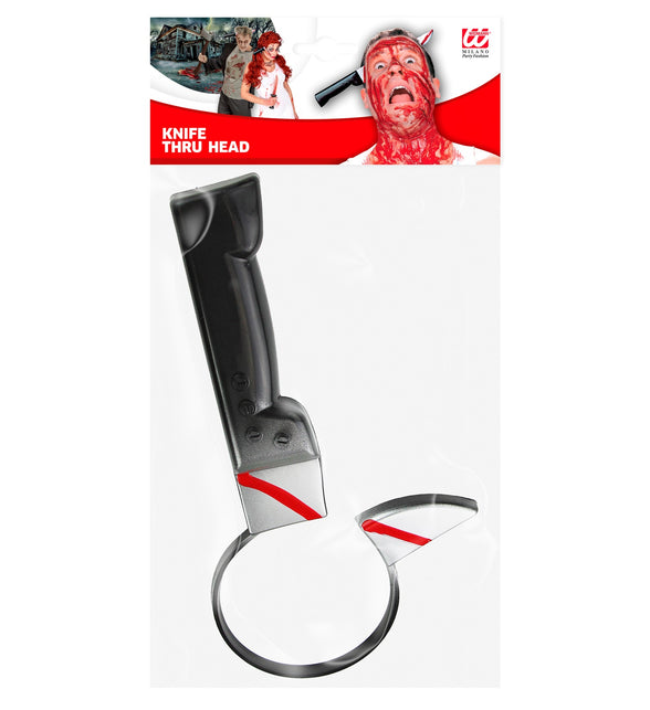 Mes door hoofd hoofdband in verpakking met beide meshelften en dunne haarbeugel