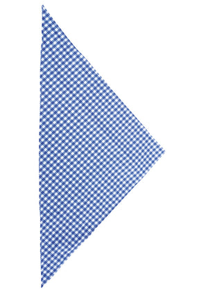 Oktoberfest sjaaltje blauw/wit, driehoekige halsdoek met fijn blauw-wit ruitpatroon