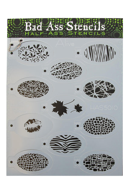 PartyXplosion Bad Ass Half Ass Schmink sjabloon Levend