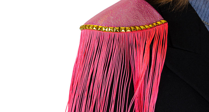 PartyXplosion Epauletten shiny pink franjes