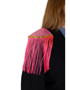 PartyXplosion Epauletten shiny pink franjes