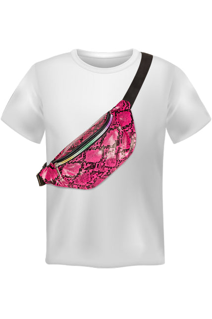 PartyXplosion Heuptasje Slangenprint roze