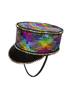 PartyXplosion Kolbak fanfare hoed Pailletten multicolor