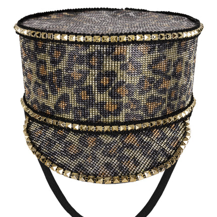 PartyXplosion Kolbak fanfare hoed panter print