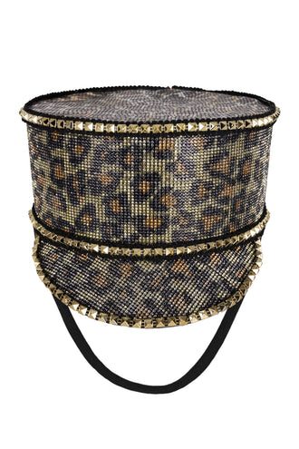 PartyXplosion Kolbak fanfare hoed panter print