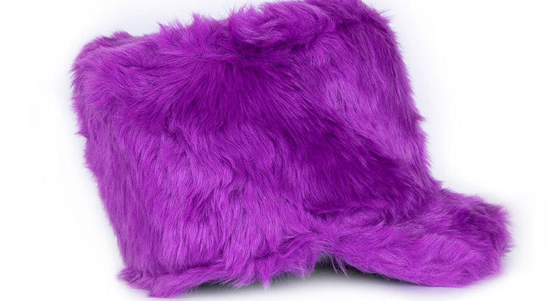 PartyXplosion Pluche fanfare hoed harmonie paars 15 cm